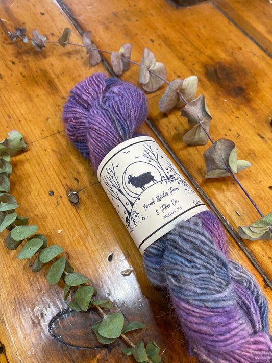 Handspun Farm Yarn in Colorway Mystic